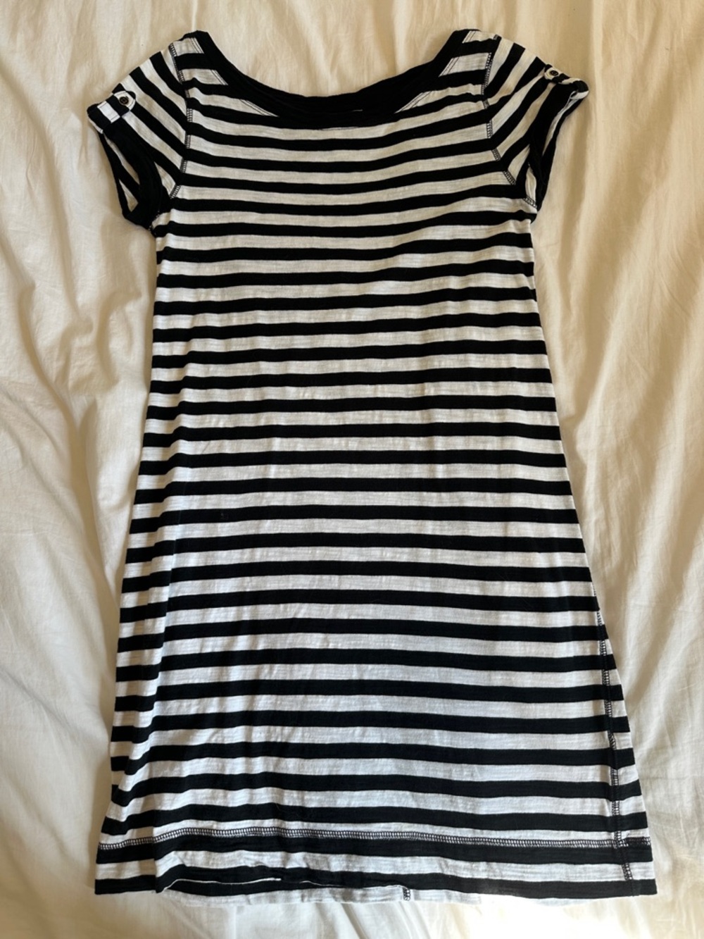 Banana Republic Women's Striped Summer Dress Black and White Size Small Petite